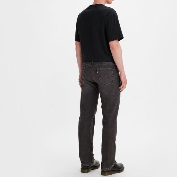 Levi’s 505 Men’s Straight Leg Jeans 34x32 Gray/Black - Picture 2 of 7